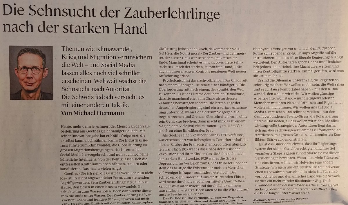 Wahre Worte von <a href="/mhermann_/">Michael Hermann</a> in der NZZ am Sonntag