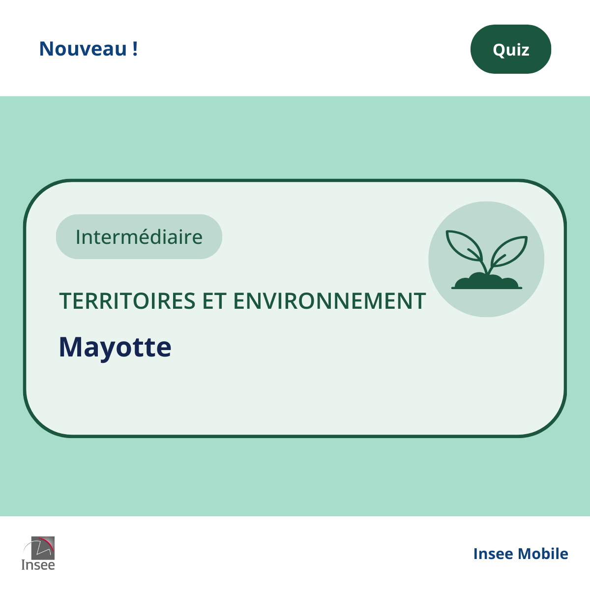 InseeFr's tweet photo. #InseeMobile | Découvrez l’application Insee Mobile ! Testez dès maintenant vos connaissances sur Mayotte
👉 https://t.co/TXenUuxdgG https://t.co/AW9csBSasV