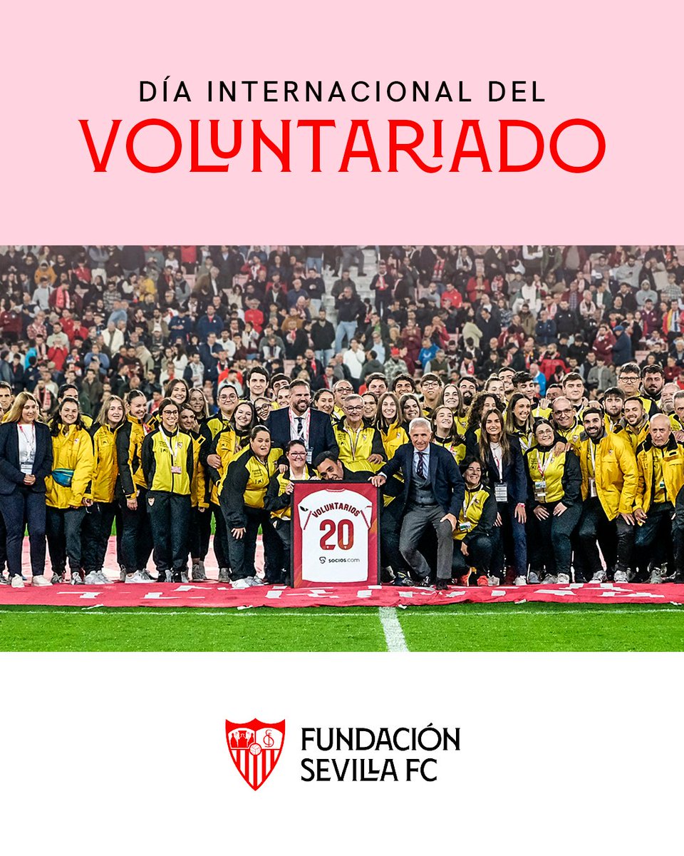 Fundacion1890's tweet photo. ❤️¡Millones de gracias al voluntariado del #SevillaFC! 🥰

📅#DíaInternacionalDelVoluntariado 

#NuncaTeRindas #FundaciónSevillaFC https://t.co/OOICi79zpW