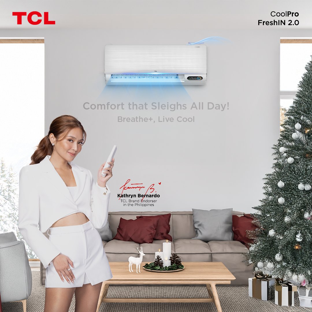 Comfort that sleighs all day! With the TCL FreshIN 2.0 AC, you can enjoy the perfect balance of cool air and energy efficiency throughout the holiday season. Stay cozy and refreshed!
#FreshINSeries #TCLCoolPro #BreathePlusLiveCool #TCLInspireGreatness #TCLPhilippines
