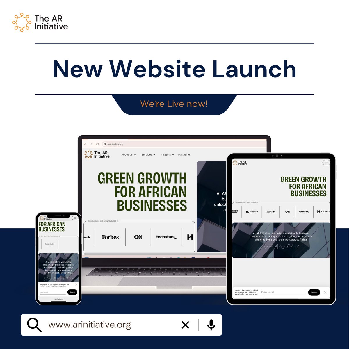 WE’RE LIVE!!

Our brand new website is now up and running!

Subscribe to our newsletter to stay updated on the latest insights, trends &amp; updates, and The AR Initiative exclusive content at arinitiative.org.

#thearinitiative #asm #website #launch #newsletter #subscribe