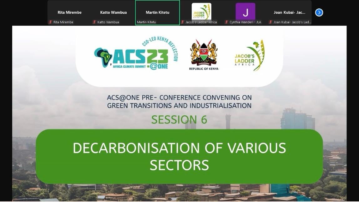 JacobsLadder_A's tweet photo. Session 6 has just started, wrapping up #ACSAtONE Day 5! Martin Kitetu, Senior Manager at EED Advisor, emphasizes that Africa is at a pivotal moment in its green transition. With sectors like energy, transport, and agriculture as major carbon emitters, the continent needs $300B by 2030 to make the shift. But with 60% of 2024's $110B still invested in fossil fuels, more investment in renewables is crucial for a sustainable future.
How can we accelerate this transition? #ACSAtONE #ClimateAction #GreenTransitions #RoadToACSAtONE
π
Happening Now
π 7:30 AM - 1:00 PM EAT
π REGISTER HERE TO RECEIVE YOUR ZOOM WEBINAR INVITE: https://t.co/QYmX8D8gSr
@Sellahb @Bilha_Ndirangu @WorldResources, @adaconsortium, @ActionAid_Kenya, @CARE, @kilimoKE, @AfClimateSummit, @KEPSA_KENYA, @PACJA1 @KPCGKenya, @KenyaGovernors, @YALINetwork, @UNEP_Africa, @TVET_MoE, @unhabitatyouth, @FundMobility, @labor_mobility, @NetForCommDev, @africaevweek @AfricaEma, @EvChaja, @TVETAKenya, @Environment_Ke, @toolkitafrica, @UGMParty, @WorldBankKenya, @AFDB_Group, @EnviClimateC_Ke, @ILOAfrica, @UNESCO, @ILO_EastAfrica, @UNICEFKenya, @UnescoEast, @MTotoNews, @ASBELKEMBOI7, @kevolwe_godfrey, @PeterKariukiKE