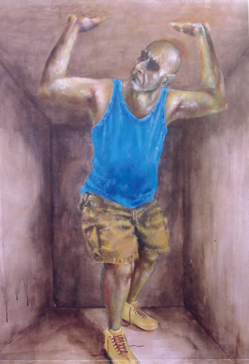 The Walls are Closing in…
Self explanatory really. The painting shows a man who is trying desperately to stand tall whilst the weight of the systematic oppression begins to buckle him at the knees. #scrutiny #mentalhealth #therapy