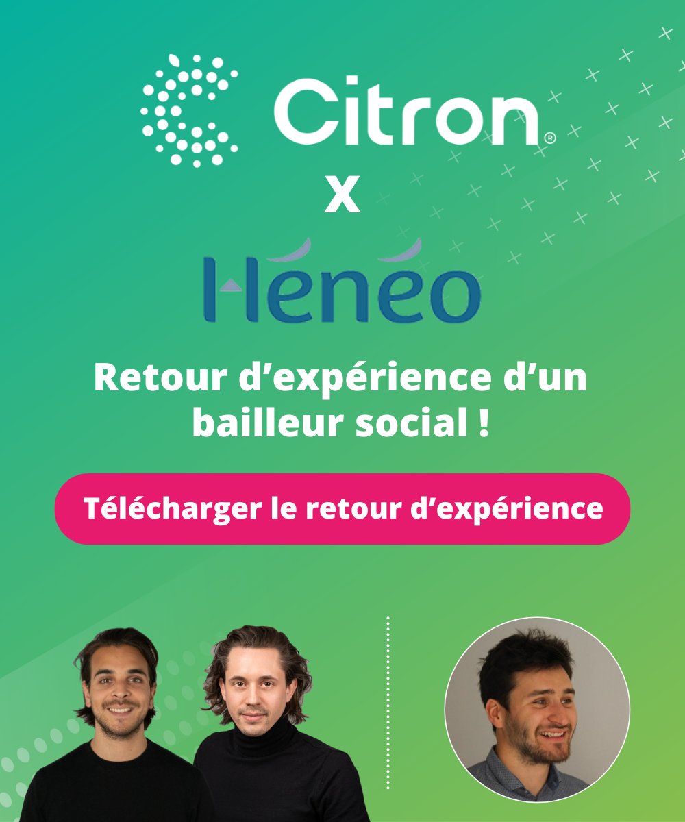 🍋💥[CAS CLIENT] Découvrez comment <a href="/Team_Citron/">Citron®</a>  accompagne Hénéo, filiale de la <a href="/_RIVP_/">RIVP</a> , dans l’optimisation de la gestion technique de son patrimoine immobilier 🏢🌱!
👉 Pour télécharger le retour d’expérience complet : shorturl.at/6yX8Q
#logementsocial #objetsconnectés