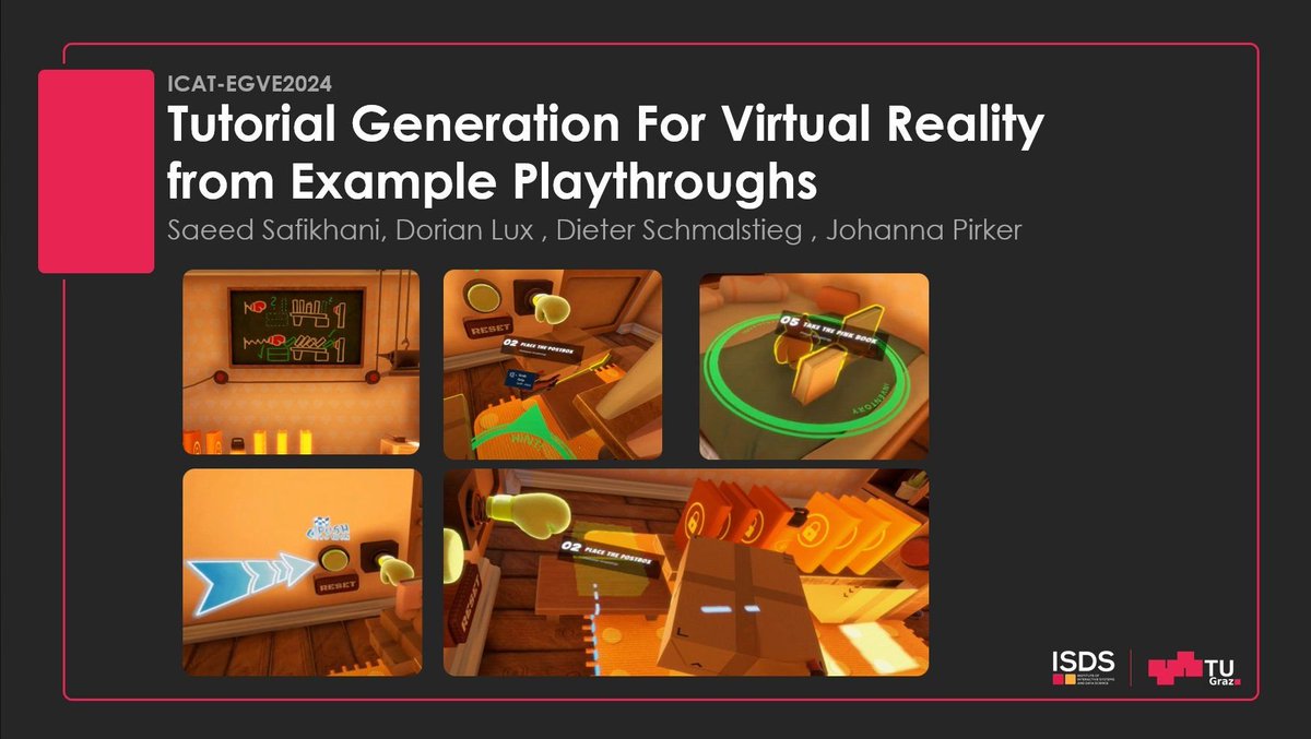 Super excited that our latest research was finally presented and published at the International Conference on Artificial Reality and Telexistence (Eurographics Symposium on Virtual Environments).

You can find details and a video also here: diglib.eg.org/items/19d61d53…  

#vr #cg