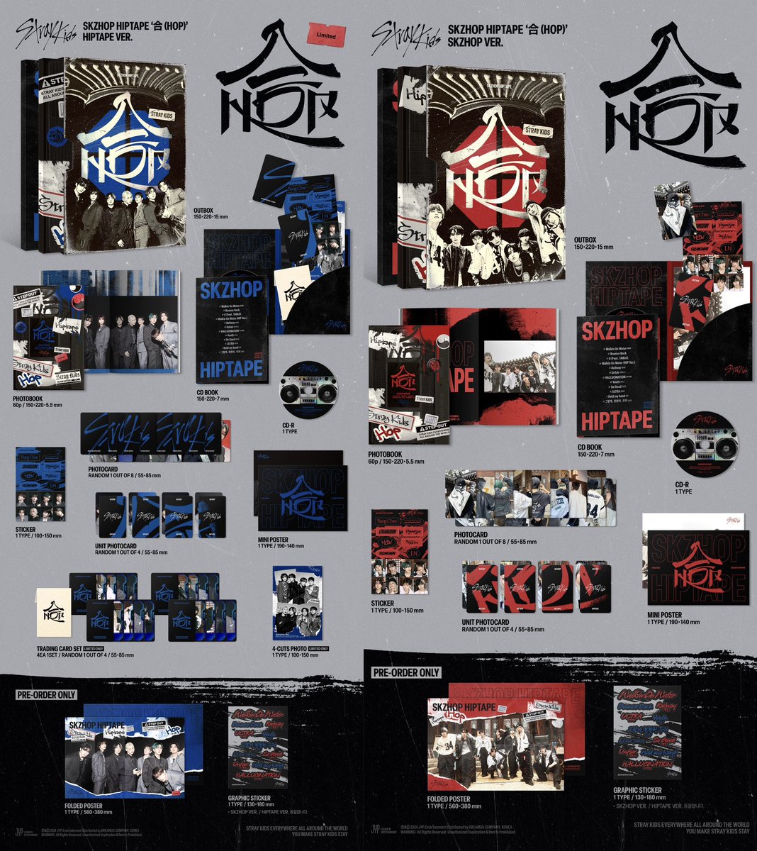 Stray Kids '合(HOP)'🧭 アルバム封入物もビジュ出ました 店舗特典は
