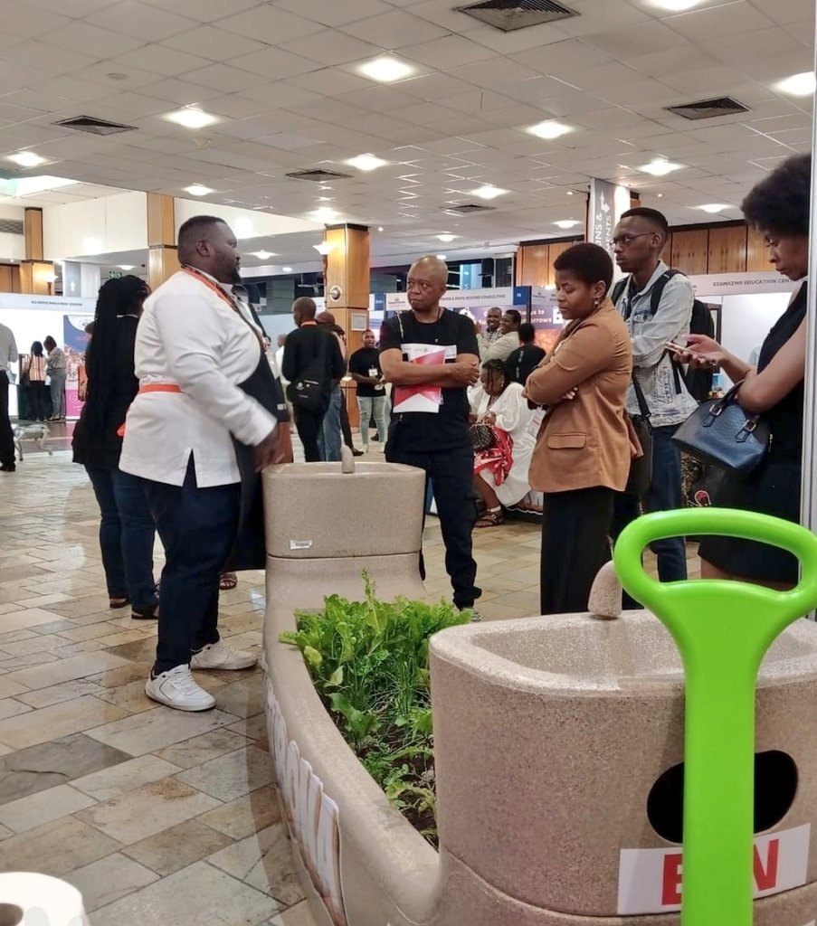 LooAfrique's tweet photo. Thank you @SakinaKamwendo @SABCNews @MorningLiveSABC for visiting us at #SFSA2024 @LooAfrique this morning in showcasing our 3-in-1 FUson Basin.
Wash Hands. Plant Crop. Sit Down.
#nowwecooking @dstigovza https://t.co/ZkDN5Dh5vE