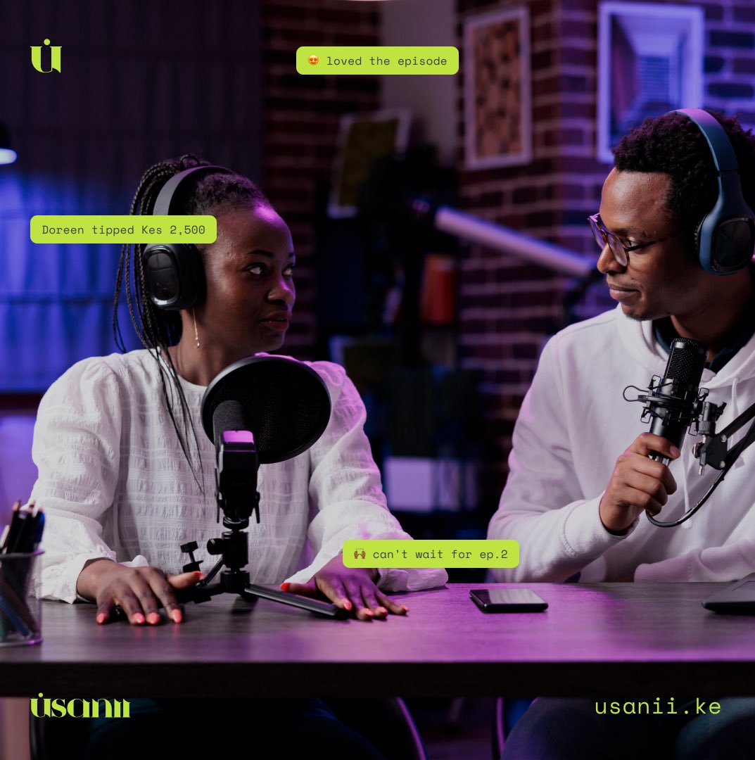 usanii_ke's tweet photo. 🎙️ Podcaster! Let your listeners show you love with quick and easy tips that support your work. Use https://t.co/1MdQ6IiZtO to connect deeper and smarter. https://t.co/BbTvQUynkG
