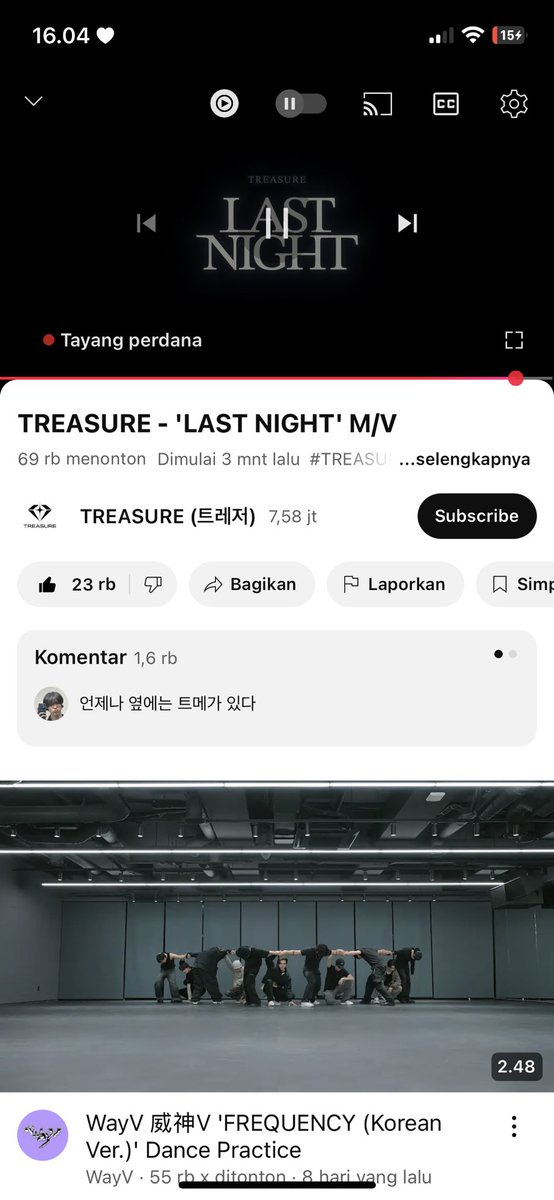 wewshenv's tweet photo. @starfess non teume, tapi ikut premierenya karena dari teasernya udah feeling ini lagu enak 😭 congrats treasure and teumeee, salam dari wayzenniii ❤️

 BEAUTIFUL LAST NIGHT ARRIVES
#TREASURE_LAST_NIGHT
#LAST_NIGHT_RELEASE
#TREASURE @treasuremembers https://t.co/px2AuM7cQ5