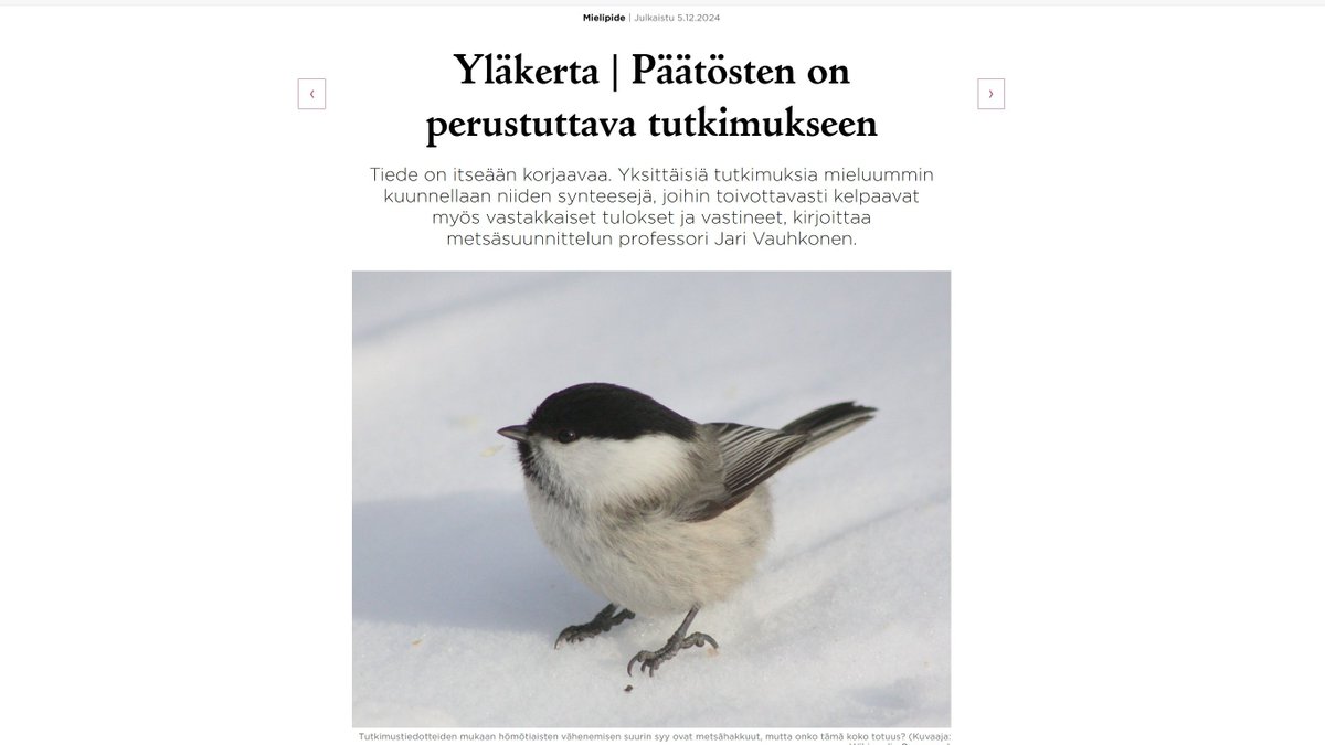 UNITE Flagship (@uniteflagship) on Twitter photo #FinnishFlagships tutkijamme professori Jari Vauhkonen <a href="/Forest_sciences/">UEF Forest Sciences</a> kirjoitti uusimmassa <a href="/metsalehti/">MetsÀlehti</a> numerossa tutkimustiedosta ja pÀÀtöksenteosta. Verkkojuttu on maksumuurin takana ja löytyy kokonaisuudessaan myös MetsÀlehden paperilehdestÀ.
metsalehti.fi/lehti/artikkel⊠#FinnishFlagships tutkijamme professori Jari Vauhkonen <a href="/Forest_sciences/">UEF Forest Sciences</a> kirjoitti uusimmassa <a href="/metsalehti/">MetsÀlehti</a> numerossa tutkimustiedosta ja pÀÀtöksenteosta. Verkkojuttu on maksumuurin takana ja löytyy kokonaisuudessaan myös MetsÀlehden paperilehdestÀ.
metsalehti.fi/lehti/artikkelâŠ