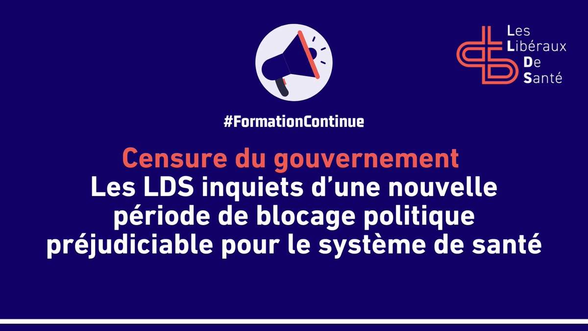 Les Libéraux de santé (@liberauxdesante) on Twitter photo 📢 Les LDS inquiets d’une nouvelle période de blocage politique préjudiciable pour le système de santé
👉 Communiqué lesliberauxdesante.fr/communiqu%C3%A…
<a href="/lescdf/">Les Chirurgiens-Dentistes de France</a> <a href="/CSMF_officiel/">CSMF_officiel</a> <a href="/_FFMKR/">FFMKR</a> <a href="/FNIofficiel/">FNI</a> <a href="/orthophonistes/">FNO</a> <a href="/podologues/">FNP</a> <a href="/fspfsyndicat/">FSPF</a> <a href="/syndicat_audio/">Syndicat des audioprothésistes (SDA)</a> <a href="/SyndicatDBio/">Syndicat des biologistes - SDBio</a> <a href="/OrthoptisteSNAO/">Syndicat National Autonome des Orthoptistes</a> 📢 Les LDS inquiets d’une nouvelle période de blocage politique préjudiciable pour le système de santé
👉 Communiqué lesliberauxdesante.fr/communiqu%C3%A…
<a href="/lescdf/">Les Chirurgiens-Dentistes de France</a> <a href="/CSMF_officiel/">CSMF_officiel</a> <a href="/_FFMKR/">FFMKR</a> <a href="/FNIofficiel/">FNI</a> <a href="/orthophonistes/">FNO</a> <a href="/podologues/">FNP</a> <a href="/fspfsyndicat/">FSPF</a> <a href="/syndicat_audio/">Syndicat des audioprothésistes (SDA)</a> <a href="/SyndicatDBio/">Syndicat des biologistes - SDBio</a> <a href="/OrthoptisteSNAO/">Syndicat National Autonome des Orthoptistes</a>