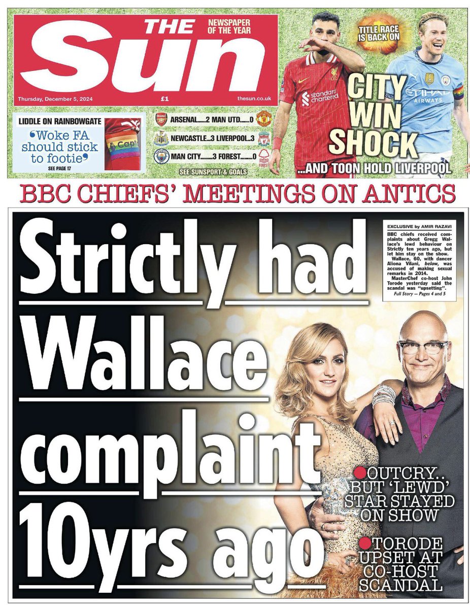 Exclusive: BBC chiefs received complaints about Gregg Wallace’s lewd behaviour on Strictly ten years ago, but let him stay on the show.

thesun.co.uk/tv/32118057/gr…