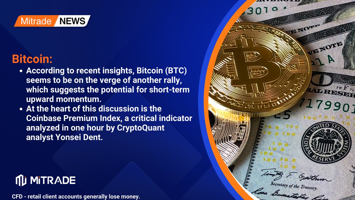 MitradeApp's tweet photo. A short-term rally for BTC could be brewing. What is BTC's next move?
Read the latest critical news here: https://t.co/j8nsA89wqm
CFD - retail client accounts generally lose money.
#BTC #Bitcoin #Crypto #Mitrade https://t.co/6nJGoj1CVo