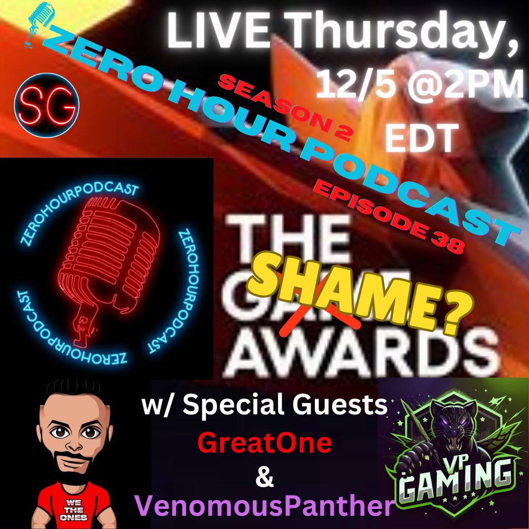 VP797official's tweet photo. Pleased to announce our monthly appearance as a guest on @Sloop_Gaming podcast is tonight where we are discussing all things game awards. 

Please join us and ask any questions regarding this subject or even any comments regarding the matter. https://t.co/5sDLTresyU