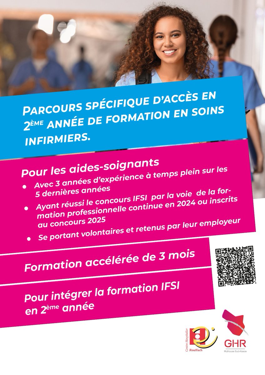 Aide-Soignants, vous souhaitez évoluer ?
👉 Intégrez la deuxième année de formation en soins infirmiers grâce à une formation spécifique de 3 mois
Toutes les informations 📲 urls.fr/nNE57k
ℹ Inscrivez-vous jusqu'au 20 janvier