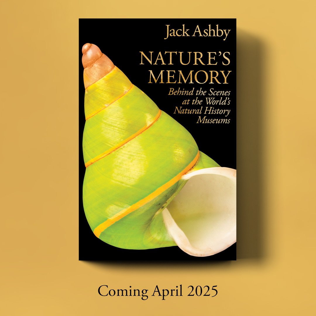 JackDAshby's tweet photo. COVER REVEAL!
Here's what my new book "Nature's Memory: Behind the Scenes at the World's Natural History #Museums" will look like.
I couldn't guess what image @PenguinUKBooks would select to represent ALL SPECIMENS IN ALL MUSEUMS, but I think this snail is perfect.🤩 #CoverReveal https://t.co/0MAF9A5BRm