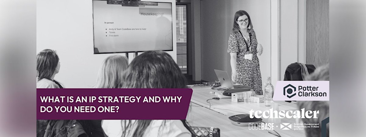 Learn how to create, protect, &amp; commercialise your IP!

Join Craig Brownlie &amp; Andrew Pearson from <a href="/PotterClarkson/">Potter Clarkson</a> for a hands-on workshop on IP Strategy.

Where: <a href="/CodeBaseTech/">CodeBase</a> Edinburgh
When: January 21, 2025 · 10am - 12pm

Register here: vist.ly/3mp4wvx