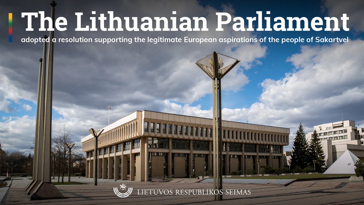 The Seimas adopted a resolution supporting the legitimate European aspirations of the people of Sakartvel and strongly condemning the violence, intimidation and illegal detention of peaceful protesters by the government of Sakartvel.
#repressioninGeorgia