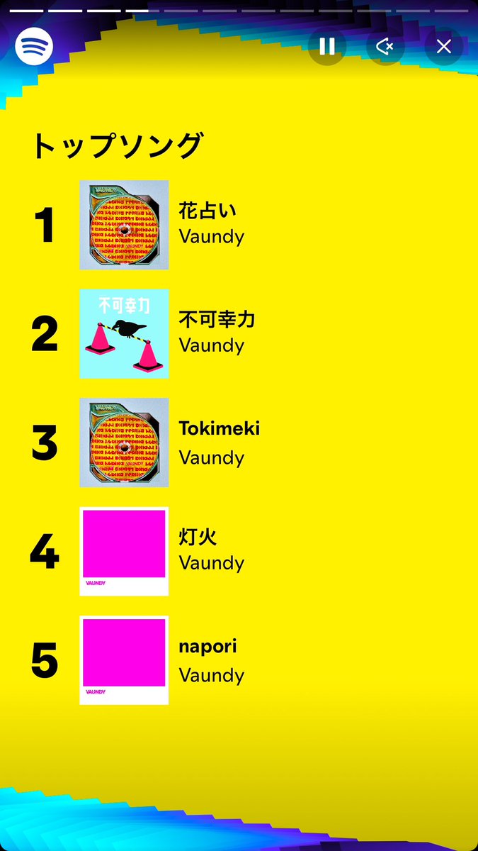 Kou__vaws's tweet photo. これは凄い方なのか?
ちなみにSpotify premium入ってないんで完全にランダムで「花占い」51回聴きました。
最高な3562分でした。
来年も宜しくお願いします!!
#Vaundy #Vaundy好きな人と繋がりたい #VAUS https://t.co/YkKusp08qe