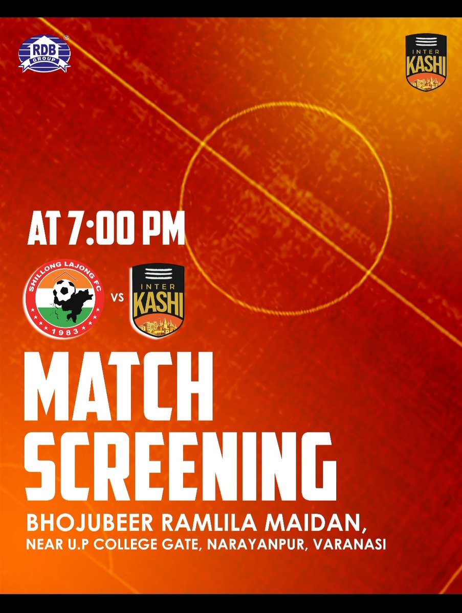 KashiFootball's tweet photo. 🚨 Breaking News 🚨
Today there is match Screening in Kashi 🟠 for Kashi vs Shilong
⏩ Aghors Go there to watch our team in Big Numbers 🫡
📍Bhojubeer Ramlila Maidan, Near U.P College Gate, Narayanpur, Varanasi
⏰: 7 PM
#MatchScreening • #InterKashi
#HarHarKashi https://t.co/CTOERly73j
