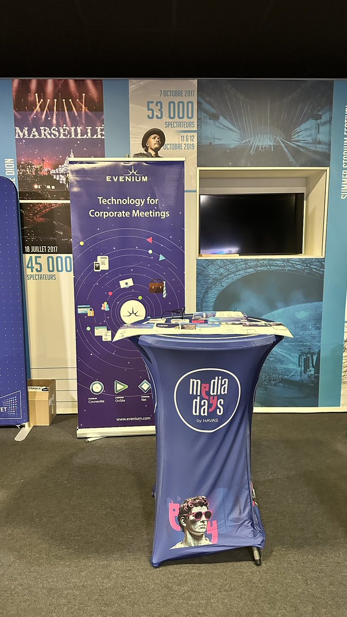 Retrouvez Evenium sur notre stand à #MediaDays au Vélodrome de Marseille !