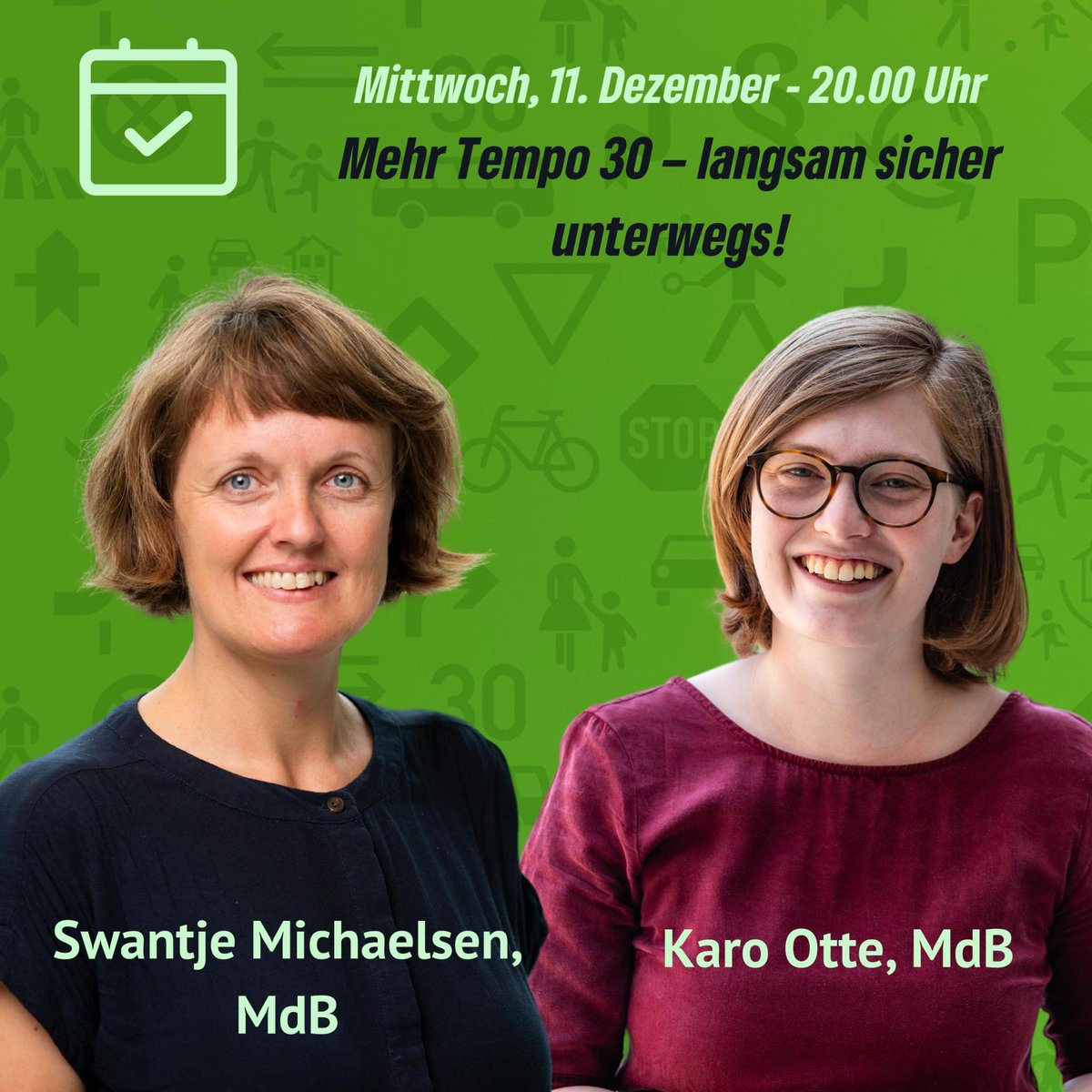 SwantjeMichael1's tweet photo. Was kann die neue #StVO? Mit Rechtsanwalt Roman Ringwald sprechen wir über mehr #Tempo30
🏫 an Spielplätzen und Schulwegen
🚶‍♂️ an Zebrastreifen
🧑‍🦽 an Einrichtungen für Menschen mit Behinderungen
👉 Lückenschlüsse zwischen Tempo-30-Strecken

Anmeldung 👇
https://t.co/qkkAg4DLDZ https://t.co/OL6qC9xfDl