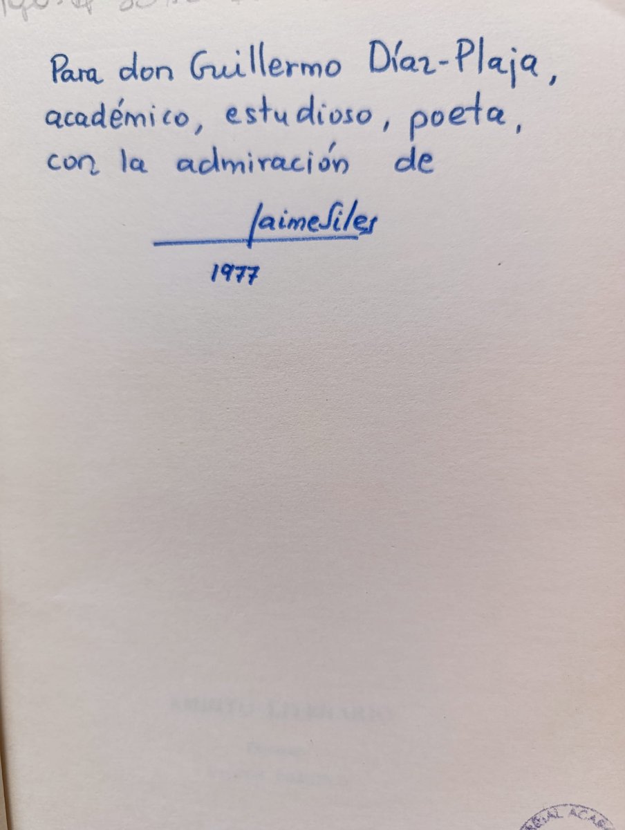 BiblioArxiuRABL's tweet photo. Mireu quines dedicatòries ens estem trobant inventariant el fons Guillermo Díaz-Plaja
#Sabiesque aquest fons és únic i està especialitzat en #literatura espanyola i sud-americana⁉️🥰
#biblioteca #palaurequesens #BonesLletres #BonsFons https://t.co/f8ibuNm3gp