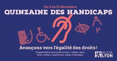 Participez à la conférence  "Les handicaps invisibles : les connaître pour mieux les appréhender", organisée par le CARPA (Collectif des Associations du Rhône pour l'Accessibilité). Rdv à la mairie du 3e : le 11/12 à 15h &amp; le 12/12 à 18h:  mairie3.lyon.fr