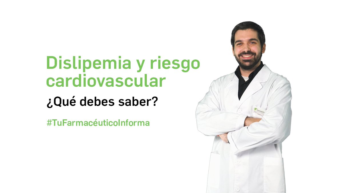 Farmaceuticos_'s tweet photo. Dislipemia y riesgo cardiovascular ¿Qué debes saber?
Una iniciativa de educación sanitaria del Consejo General de Colegios Farmacéuticos, @EspanaServier y @Medicina_TV
📽️ https://t.co/c01CsNQbUP
#Dislipemia #Farmacéuticos #SV https://t.co/dgvHQFSwuF