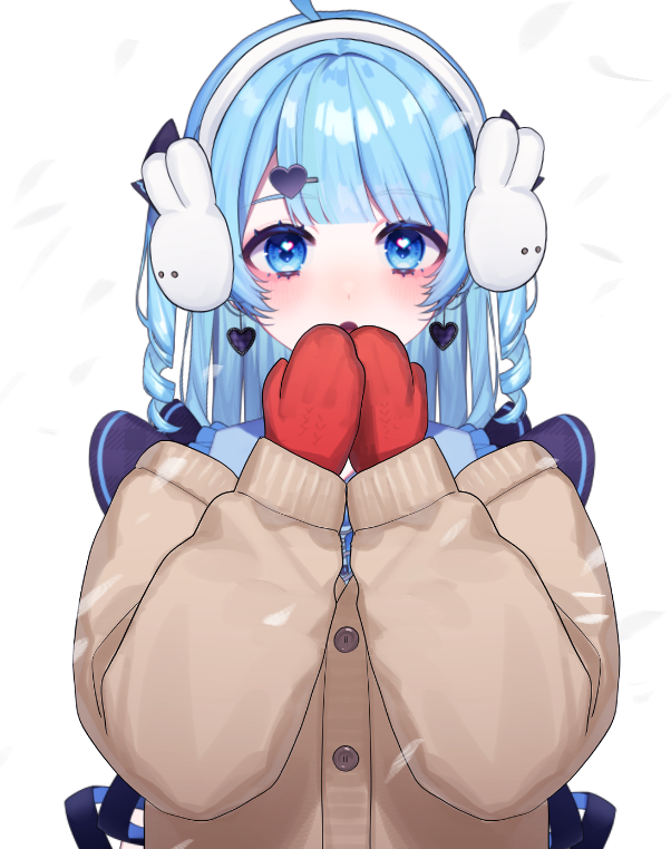 _hitsujiya's tweet photo. 【⛄️vtuber向けフリー素材☃️】 
  うさぎイヤーマフと赤い手袋＆セーターのフリー素材です！寒い冬にピッタリなかわいい素材なので是非！ 
・RPでご使用OK  
・商用利用NG(配信はOK)  
#Vtuber素材 #フリー素材 #Vtuberフリー素材 https://t.co/nvZMSLNi2A