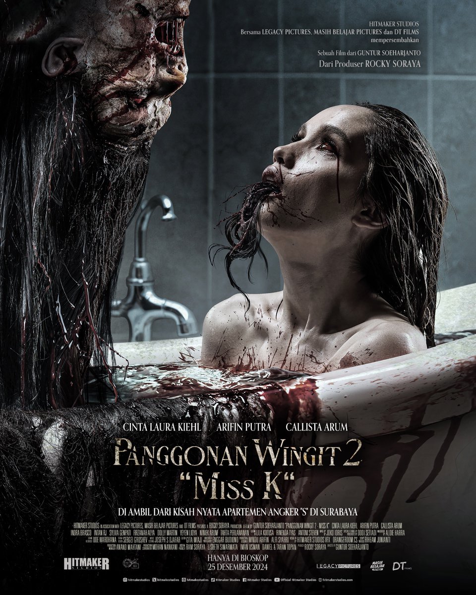 Official Poster Panggonan Wingit 2 “Miss K”
“Petang dino, maghrib..” Diangkat dari kisah nyata Apartemen angker “S” Surabaya.
Nantikan Panggonan Wingit 2 “Miss K” di bioskop mulai 25 Desember 2024.
#PanggonanWingit2MissK #FilmPanggonanWingit2MissK #FilmPW2MissK #HitmakerStudios