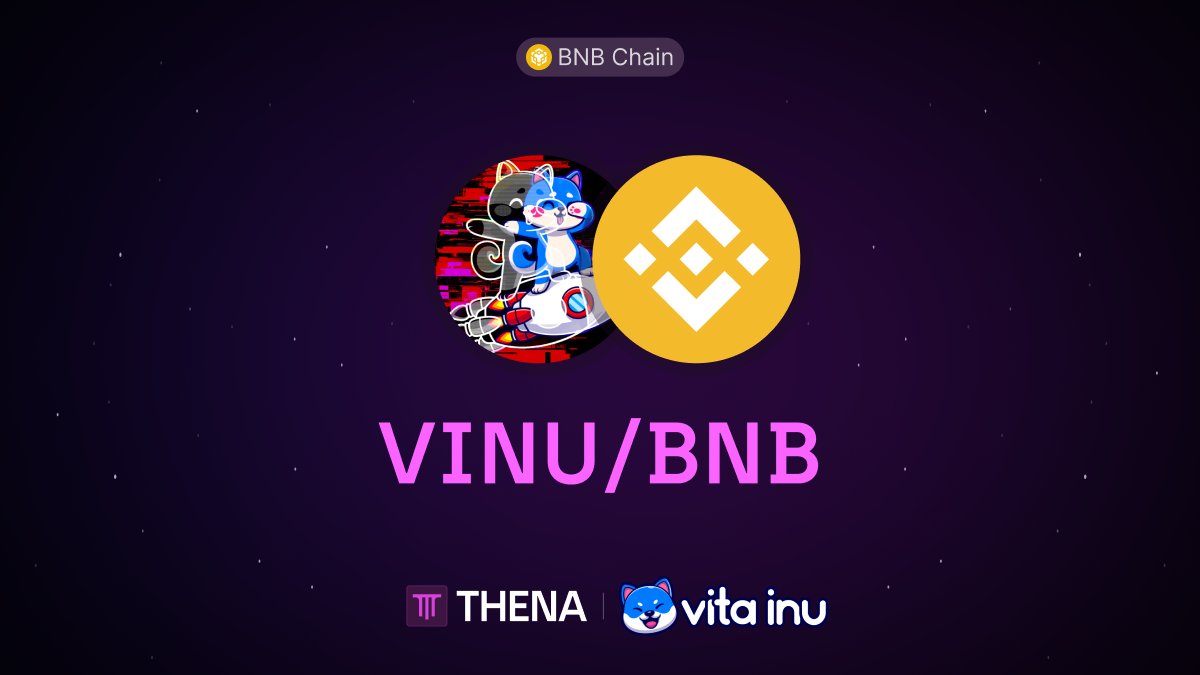 thenafi_'s tweet photo. More memes, more fun! We’re excited to welcome $VINU @VitaInuCoin to THENA with a BNB-powered liquidity pool.

It’s now live with THE rewards for stakers. Enjoy!
🐶 https://t.co/qPt9XSZ1Mh https://t.co/eeLkYnrnmQ