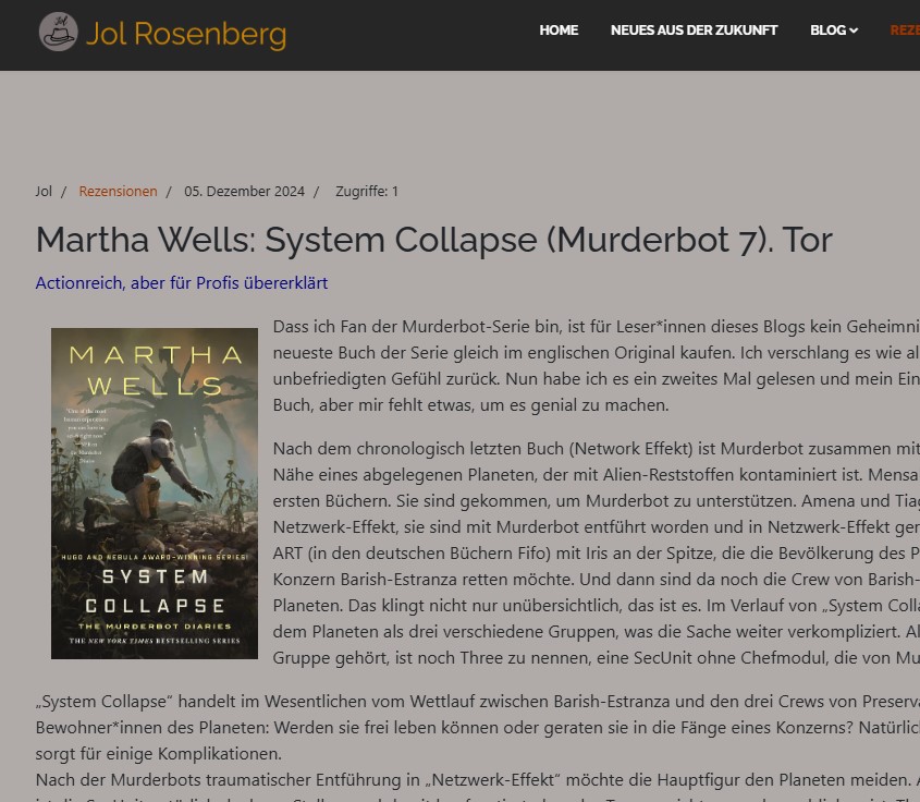 JolRosenberg's tweet photo. Hier geht es noch deutlicher als im Rest der Serie um #mentalhealth. Und natürlich habe ich etwas zu meckern, bin aber trotzdem begeistert.
Genaueres unter: https://t.co/ERTrj4A5AV
#sciencefictionbooks #buchblog #buchblogger
#lesenlesenlesen #lesetipp https://t.co/CNlC84KI91