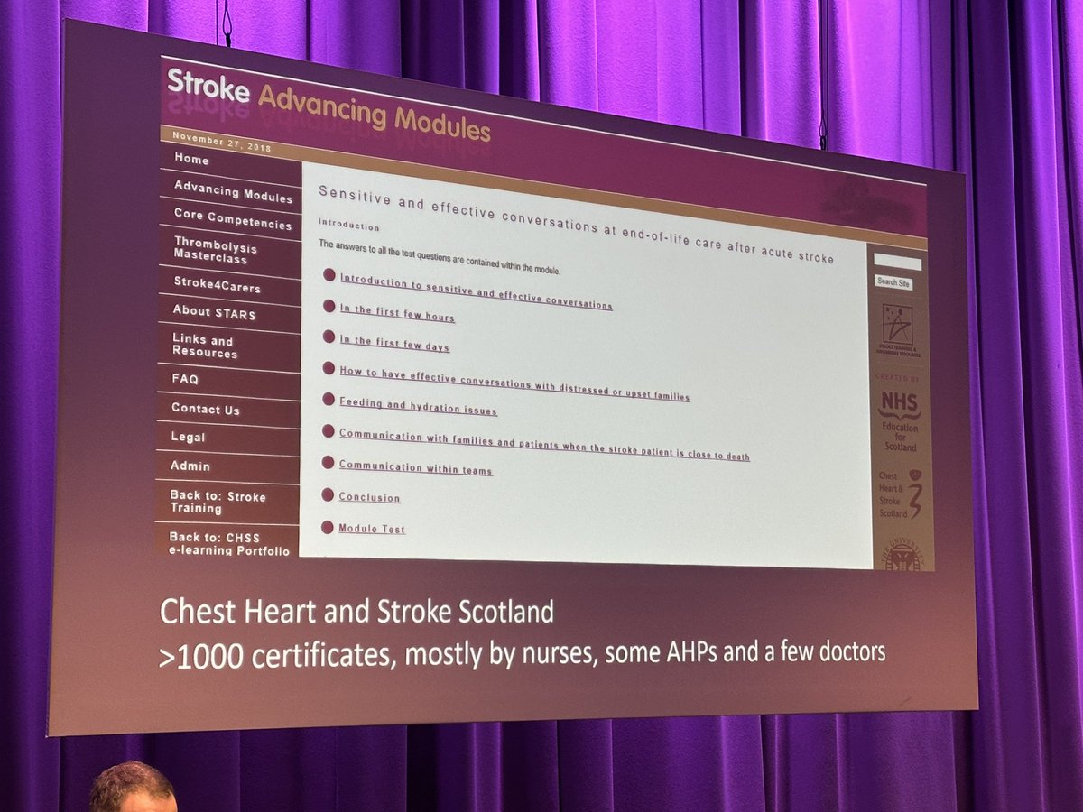 Reminder of a great resource on STARS re palliative and end of life care (advanced module) #UKSF24
