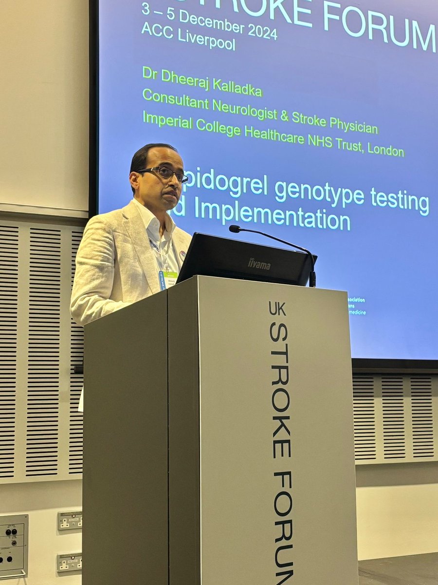 Soma Banerjee (@somabanerjee73) on Twitter photo Our very own <a href="/Dheeraj_Kall/">Dheeraj Kalladka 🇬🇧</a> presenting on NICE clopidogrel genotype testing and implementation at #UKSF24 <a href="/StrokeImperial/">Imperial Stroke</a> <a href="/ImperialBrains/">Imperial Department of Brain Sciences</a> <a href="/JamilSohaa/">Sohaa Jamil</a> @drjkwan Our very own <a href="/Dheeraj_Kall/">Dheeraj Kalladka 🇬🇧</a> presenting on NICE clopidogrel genotype testing and implementation at #UKSF24 <a href="/StrokeImperial/">Imperial Stroke</a> <a href="/ImperialBrains/">Imperial Department of Brain Sciences</a> <a href="/JamilSohaa/">Sohaa Jamil</a> @drjkwan