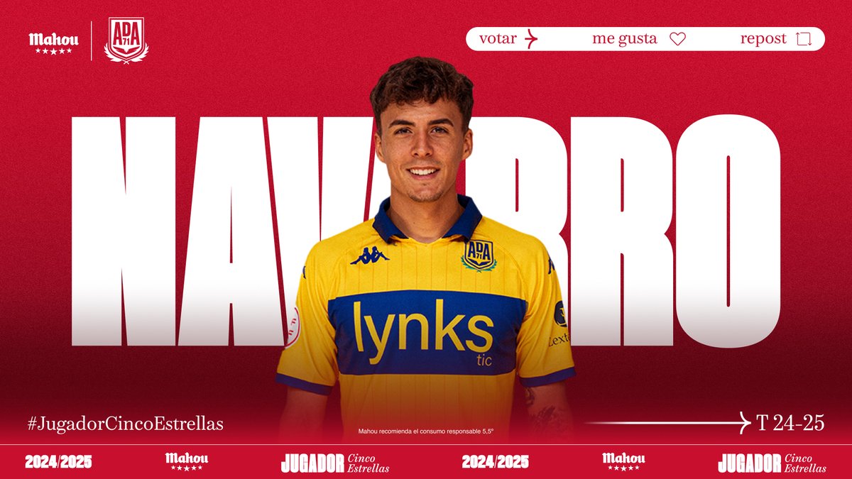 futbolmahou's tweet photo. RT o MG si crees que @naavarro03 ha sido el #JugadorCincoEstrellas del @AD_Alcorcon en noviembre. (4/6) https://t.co/NHKr5VY1WX