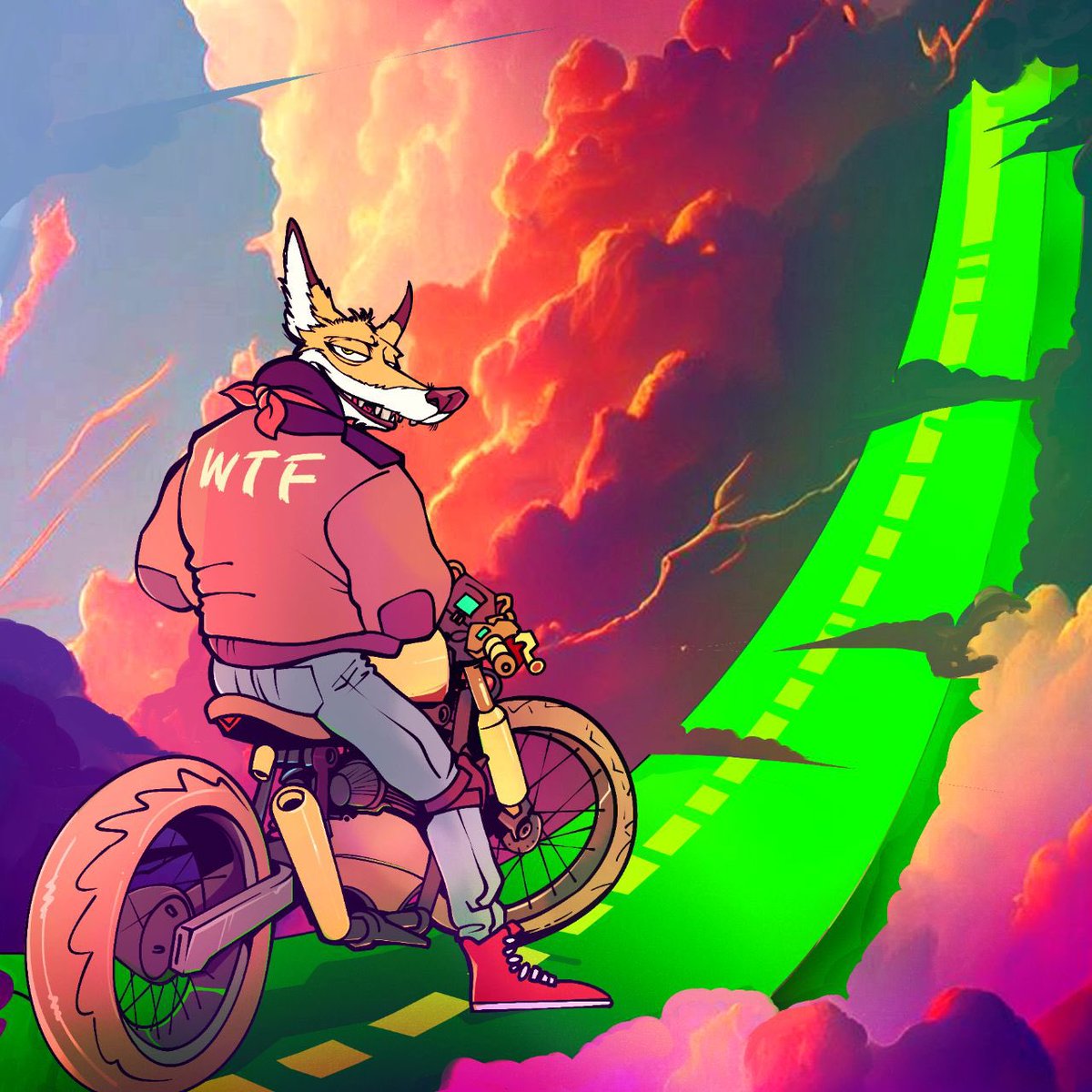 WhatTheFox_coin's tweet photo. The path to the top isn’t for the faint of heart - it’s wild, risky, and full of dangers. But $WTF isn’t here to play it safe. We’re daredevils, risk-takers, and chance-makers. Hop on this wild ride - it’s safe with us. 🏍️ #WhatTheFox #WTF #memecoin #nft #Crypto https://t.co/a2UfPREcd4