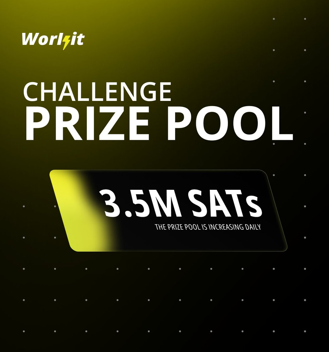 Workit_LN's tweet photo. December challenges have amassed a record prize pool of 3.5M SATs! π
The first challenge, #LightningLegs, starts on December 7th, so make sure to join before it kicks off! π
With #Bitcoin soaring past $100K, if you want to own more Bitcoin, Workit's step challenges are the best place to earn it!