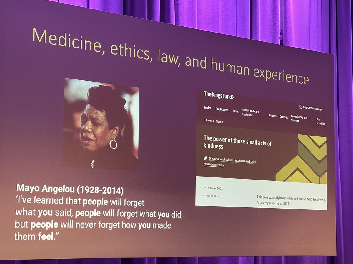 An important quote for all of our care, but especially in palliative care #UKSF24