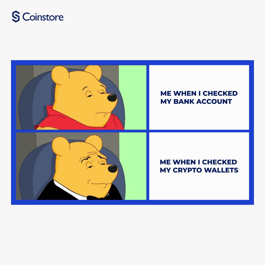 My bank account always brings me tears, while my crypto wallet always  brings me cheers!