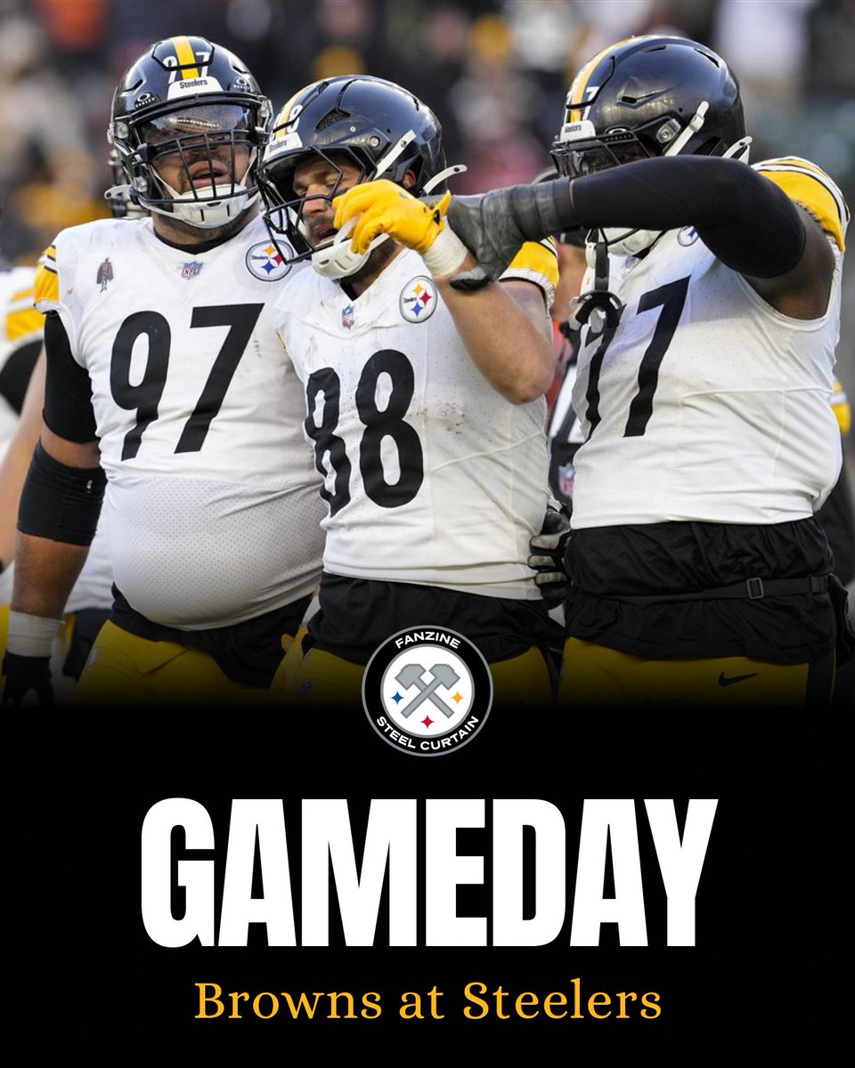 SteelCurtainApp's tweet photo. IT'S GAMEDAY‼️

🏈| #Browns @ #Steelers

Drop your predictions below👇 #HereWeGo https://t.co/3ViYyQzYmd
