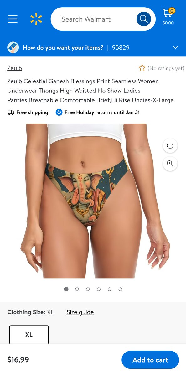 HinduJagrutiOrg's tweet photo. Depiction of Shri Ganesh, a highly revered Hindu deity, on underwear, boxers, socks, slippers etc. is deeply offensive & disrespectful to Hindus worldwide.

We strongly urge @Walmart to immediately withdraw Celestial Ganesh Blessings collection & issue a formal apology to Hindus.