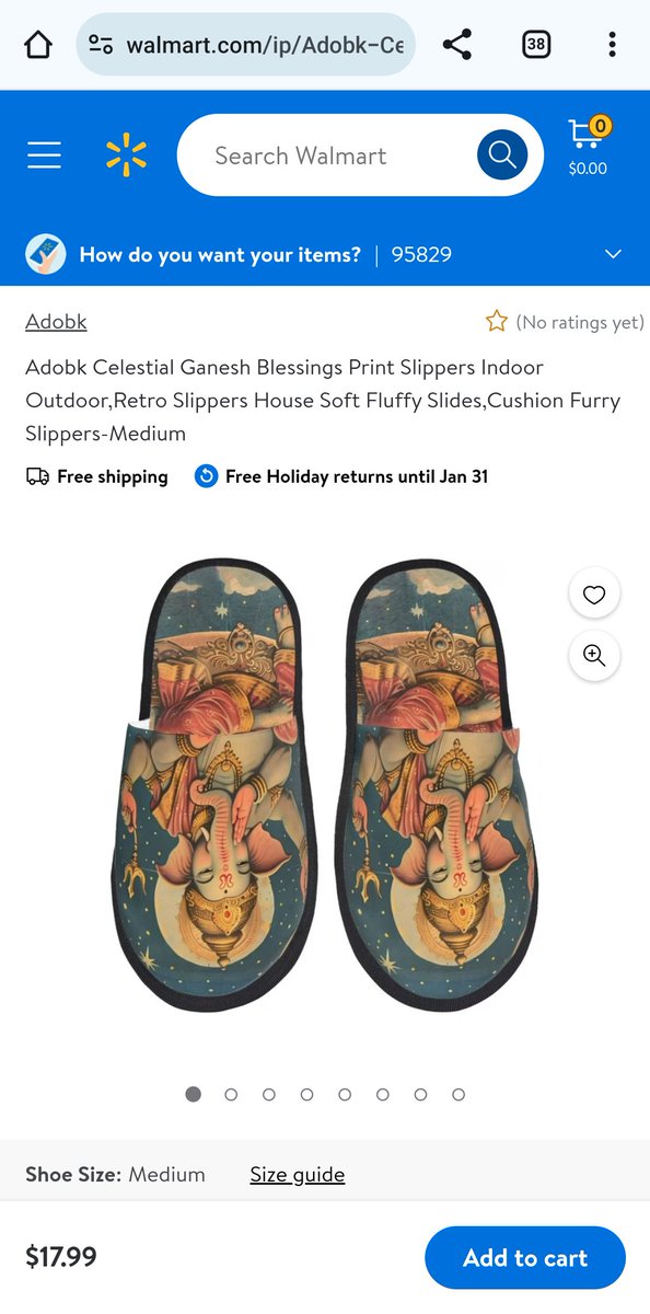HinduJagrutiOrg's tweet photo. Depiction of Shri Ganesh, a highly revered Hindu deity, on underwear, boxers, socks, slippers etc. is deeply offensive & disrespectful to Hindus worldwide.

We strongly urge @Walmart to immediately withdraw Celestial Ganesh Blessings collection & issue a formal apology to Hindus.