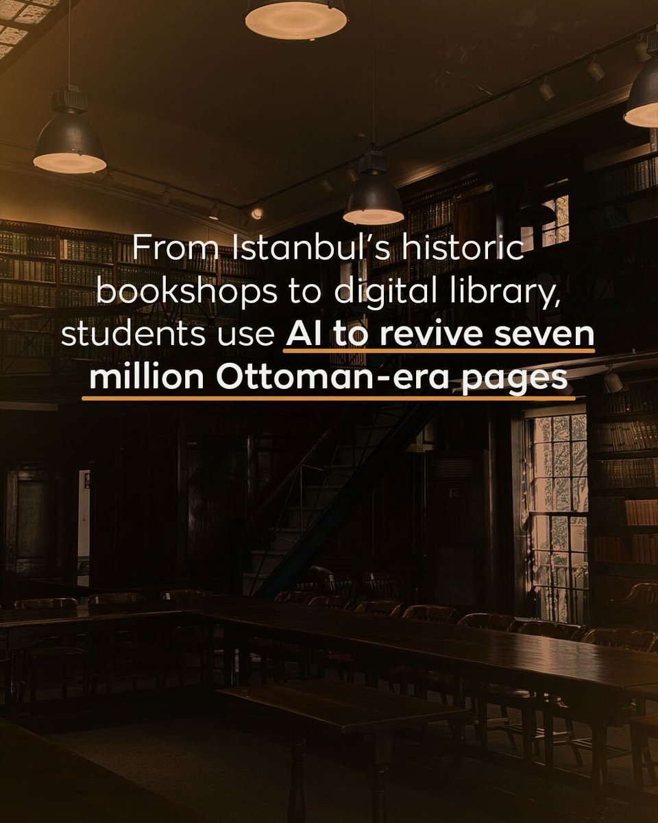 trtworld's tweet photo. A student led project called Vesiqari uses AI to digitise and translate millions of Ottoman-era texts into modern Turkish, making them accessible in under a minute
🔗 https://t.co/OACcVTj8eF https://t.co/eh3TX7c59u