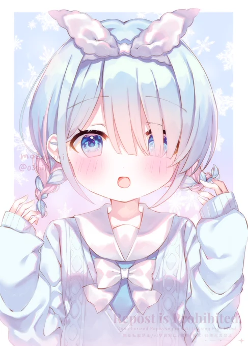 もこもこニットはあったか可愛いアロナ#ブルアカ 