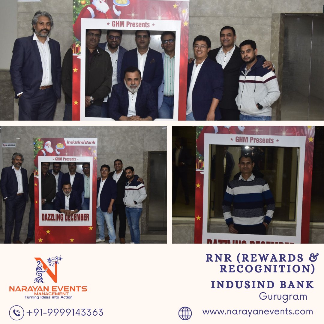 EventsNarayan's tweet photo. Narayan Events Management proudly organized an unforgettable RNR (Rewards &amp; Recognition) event for IndusInd Bank in Gurgaon #NarayanEventsManagement #RNR #RewardsAndRecognition #CorporateEvents #EmployeeEngagement #IndusIndBank #EventManagement #MakingMomentsSpecial #GurgaonEvent https://t.co/BFZtKlkfN2