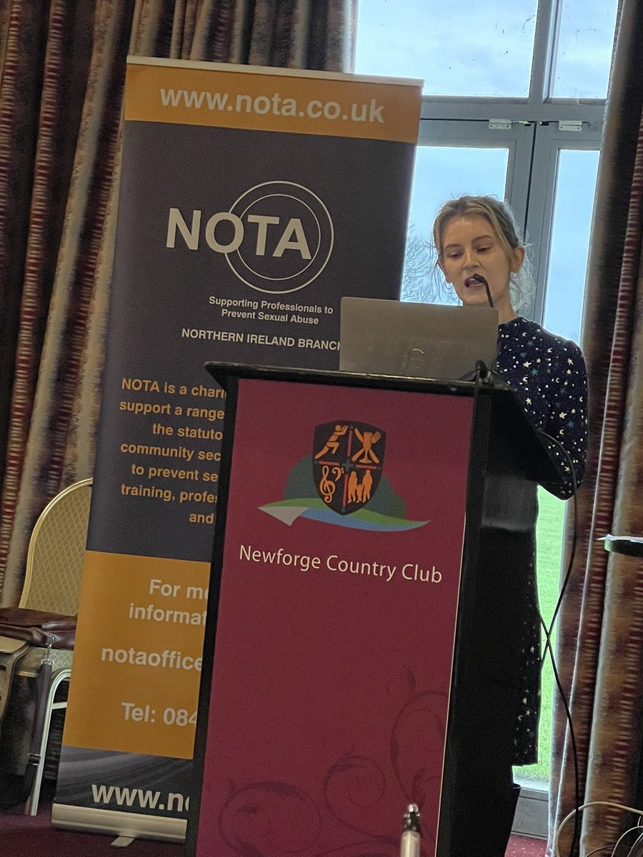 First speaker Dr Elizabeth Agnew at #NOTAHSB24 speaking on Public and professional understanding of sexual offences legislation