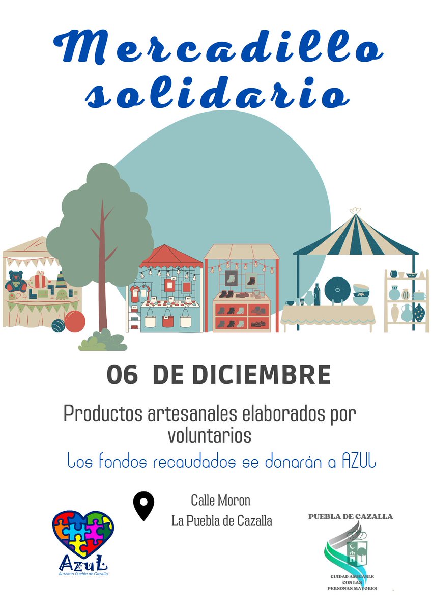Autismopbladcaz's tweet photo. Voluntarias del Centro de Participación Activa y @Autismopbladcaz estarán en el mercadillo d la calle Morón.
Allí encontrarás sus artesanías que con gracia han elaborado y ponen en venta para nuestro beneficio
¡Pasa y colabora!
#Solidarios #Navidad2024 #HazteAzul https://t.co/9192NkfUS3