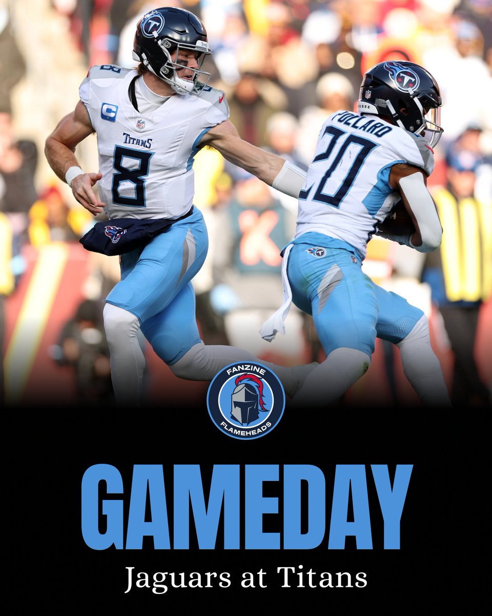 Flameheads_'s tweet photo. IT'S GAMEDAY‼️

🏈| #Jaguars @ #Titans

Drop your predictions below👇 #TitanUp https://t.co/6dJI6H1XEM