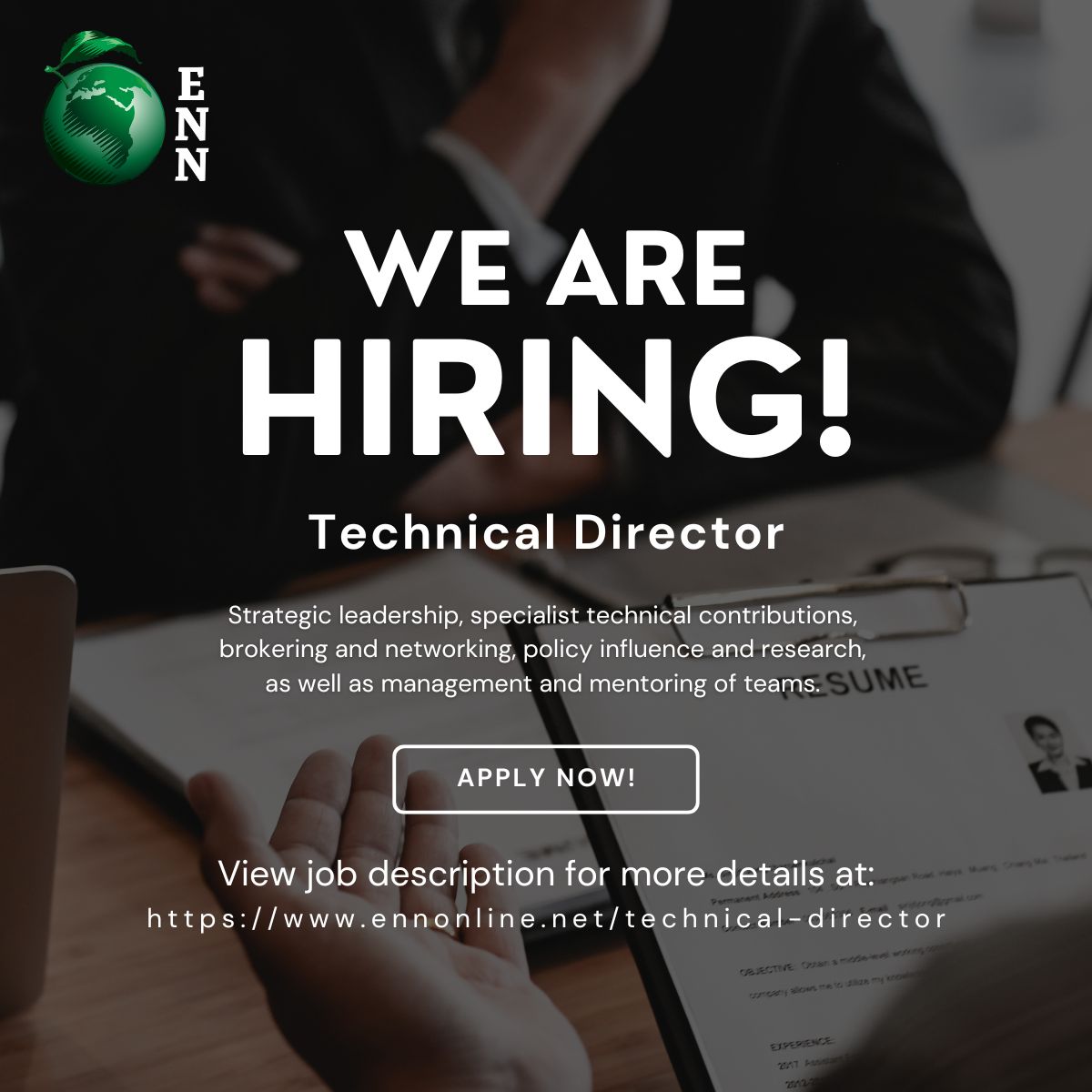#Hiring: Technical Director

Take on a lead role in our influential organisation!

⌛ Deadline: 26 January 2025
📋 Job description: buff.ly/3VniI7j

#Vacancy #NutritionJobs #TechnicalDirector #DirectorJobs #Careers
